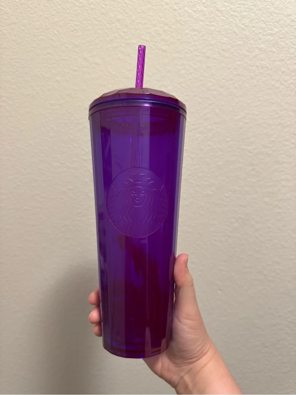 Starbucks Purple Tall Reusable Cold Cup with Straw